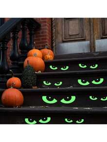 8 Pairs Halloween Glowing Eyeball Decorations, Upgraded Luminous Indoor/Outdoor Halloween Decoration Eyeball - Multicolor - View 5