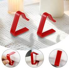 Andiker - 4 clips de mantel abrazaderas de soporte de mesa resistentes y soporte universal para mantel apto para acampar al aire última intervensión picnic patio y fiesta de boda en el hogar en - Rosado - Ver 4