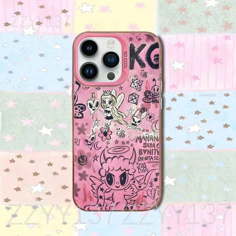 Tropicoqueta Phone Case For IPhone 16, 15, 14, 13, 12, 11, 8, 7, Pro, Max, Plus, Mini, XS, SE, Matte Pink Shockproof Case, Galaxy S26 S25 S24 S23 S22 S21 A54 A55 A34 A35. - z8 - 查看 1