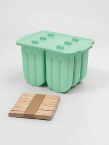 12 Peças Forma de Gelo de Silicone, Fabricante de Picolé, Forma de Picolé DIY com 50 Palitos de Picolé - molde de gelo - Visão 18
