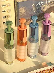 1pc Pen-Style Push-Button Dot Glue, High-Viscosity High-Aesthetic Replaceable Refill Dedicated Adhesive - Multicolor - View 1