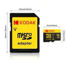 Kodak 16GB Micro SD 記憶卡 32GB 儲存卡 Class10 MicroSD C10 U1 高速 TF 卡 適用於兒童相機 - 查看 10