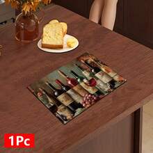 1pc Home Decor, Wine Pattern Printed Absorbent Dish Drying Mat, Espresso Machine Countertop Absorbent Mat, Sink Drain Mat, Soft Faucet Absorbent Mat, Sink Cup Mat, Kitchen & Bathroom Accessories - Multicolor - View 16