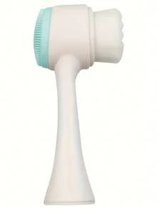 1pc Dual-Head Soft Bristle Silicone Facial Cleansing Brush, Soft Bristle Silicone Combination, Deeply Cleanses Pores And Removes Dirt, Long Handle Upright Non-Slip Design, Suitable For Home Facial Cleansing & Skincare, Travel Portable Cleansing & Makeup Removal, Ideal For Those With Clogged Pores And Oily Skin, Gentle Cleansing Enthusiasts - Facial Cleansing Brush - View 9