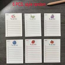 6pcs Minimalist Creative Cute Fruit Memo Pads - Random Style - Planner Material Paper Student Checklist Notepad - Fruit Daily Schedule To-Do List Stationery - Suitable For Back To School Student Supplies School Supplies - Random Style - View 10