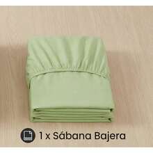 Deluxe Cooling Sheet Set, Soft And Comfortable, Breathable And Wrinkle-Resistant, Gentle And Close To The Skin, Suitable For Bedroom, Guest Room, Hotel Bedding (1 Flat Sheet + 1 Fitted Sheet + 2 Pillowcases (91cm*193cm: One Pillowcase, No Pillowcase Included) - 淺綠色 - 查看 6