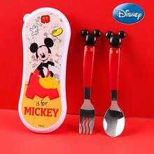 Monogram 1 Set 2pcs Disney Official Licensed Cars Red McQueen Cartoon Fork & Spoon Set, Teenager Tableware, Restaurant Food Gift, Racing Dream Lightning Speed, PP Material, Birthday Racing Party, Back To School, Birthday Christmas - Red - View 8