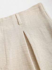 Pantalones anchos plisados de mujer de elegante estilo vintage jacquard, para otoño/invierno - verde menta - Ver 5