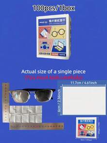10/30/50/100/200pcs Eyeglasses Cleaning Wet Wipes, One-Time Use Lens Cleaner Cloth, Suitable For Glasses, Smartphones, Computers, Cameras, And Other Glass Surfaces, Portable Packaging, Suitable For Home, Travel - One Size - View 13