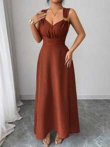 Women Midi Dresses - Rojo - View 5