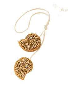 Handmade Woven Gold Seashell Decor, Fashionable And Elegant Pendant Accessory - Gold - View 6
