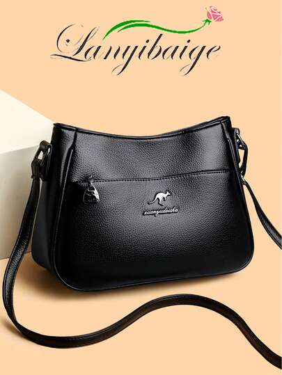 LANYIBAIGE 2026 New Women's High-Quality Soft PU Leather Messenger Bag, Handbag, Luxury Shoulder Crossbody Bag
