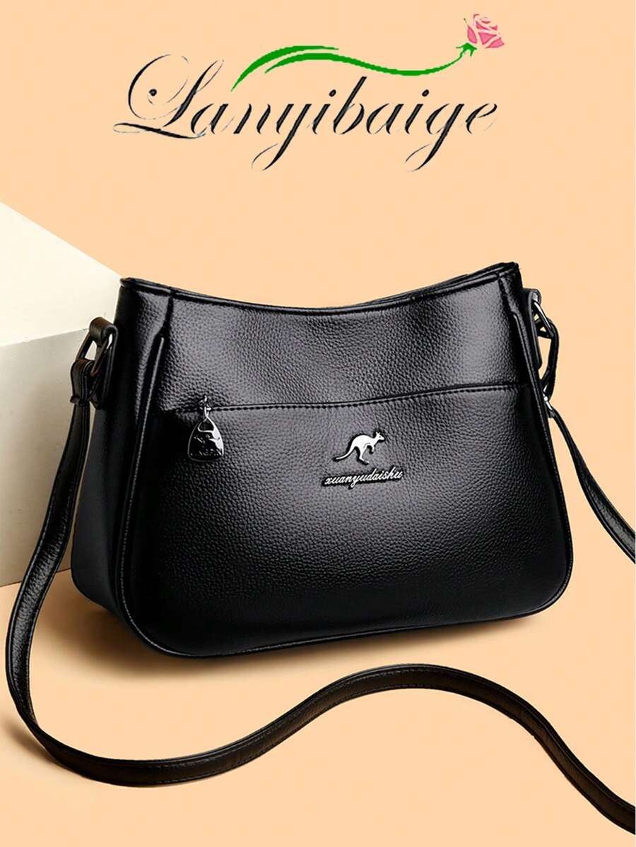 LANYIBAIGE 2026 New Women's High-Quality Soft PU Leather Messenger Bag, Handbag, Luxury Shoulder Crossbody Bag