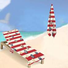 1pc Quick-Dry Beach Towel And Lounge Chair Cover - Soft, Absorbent Microfiber, Suitable For Pool Or Beach, Lightweight And Machine Washable, Can Be Used As Tote Bag Or Towel, Multifunctional Beach Towel | Vibrant Beach Decor | Microfiber Blend - A - View 3