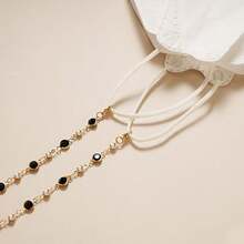 1pc Metal Glasses Chain With Metal Trim And Colorful Rhinestone Inlay, Elegant Decorative Anti-Loss Fashion Travel Essential Glasses Chain For Women - Multicolor - View 8