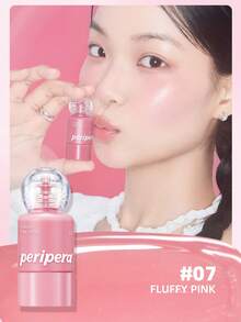 Peripera 液態腮紅，保濕輕盈、易暈染、質地滑順，提亮膚色，適合 Gen Z 的 Y2K 風格愛好者，派對約會適用，生日與母親節禮物 - #07 FLUFFY PINK - 查看 3