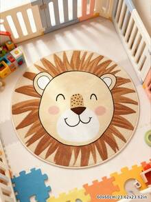 1pc Cute Bear Decor Carpet, Ocean Element Decorative Rug, Bedroom Decor, Small Rug, Carpet, Home Decor, Living Room Carpet, Living Room Small Rug, Bedroom Rug, Living Room Home Decor, Outdoor Rug, Washable Carpet - Multicolor - View 4