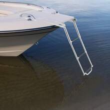 CNCEST Silver Steps Boat Ladder, Foldable Boat Ladder, Stainless Steel Ladder, 10in*17in Folding Ladder For Boarding And Disembarking Ships - A - View 9