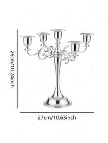 Elegant Multi-Arm Candelabra, Candle Holder, Birthday Decoration, Graduation, Gift, Perfect For Creating Romantic Atmosphere In Living Room, Holiday, Holiday Decoration, Fireplace Decoration, Christmas Party, Graduation Decoration, Wedding, Restaurant, Party. - Fashionable - View 4