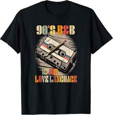 Música R&B de los 90 Mi Lenguaje de Amor Camiseta para Amantes de R&B Unisex - Negro - Ver 4