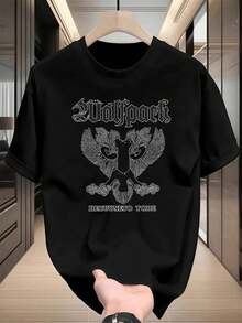 T-shirts i stora storlekar för män - Svart - Visa 2
