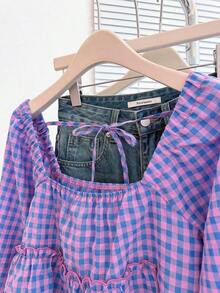 Blusa con volantes en el bajo, nueva llegada de otoño para mujer - Multicolor 3 - Ver 6