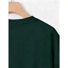 Camiseta de manga corta casual suelta de cuello redondo con estampado de coche de carreras y eslogan para hombres GQTV GQQH - Negro - Ver 4