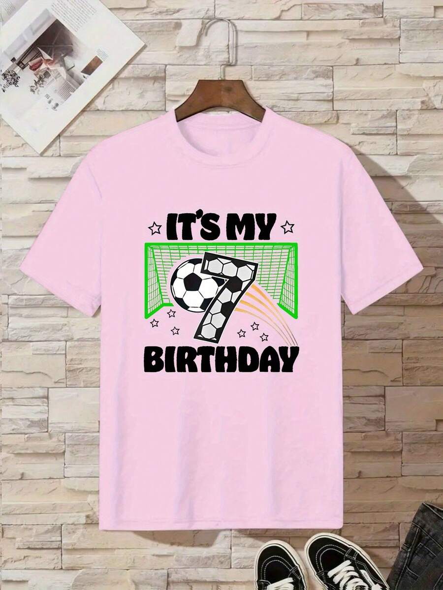 Short-Sleeved T-Shirt For Boys - Pink - View 1