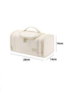 Bolsa organizadora de maquillaje con múltiples compartimentos, diseño de partición de múltiples capas para brochas de maquillaje, cuidado de la piel, cosméticos, bolsa de viaje portátil de gran capacidad - Multicolor - Ver 15