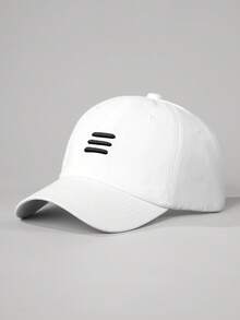 1pc Embroidered 3-Bar Adjustable Baseball Cap, Outdoor Sun Protection Casual Hat Suitable For Spring/Autumn Travel, Beach, Y2K Style For Young People - Baseball Cap - View 2