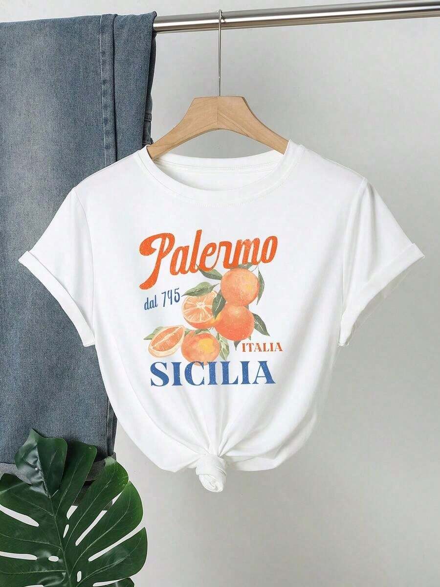 Camiseta informal y versátil de cuello redondo en color liso con mangas cortas. - Negro - Ver 1