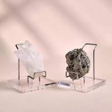Metal Rod Acrylic Base Crystal Mineral Specimen Display Stand, Suitable For Home & Office Decor, Perfect Holiday Gift - 1PC - View 1