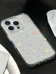 1 buah Casing Ponsel Mewah Berkilau Bermotif Bintang & Hati Berwarna-warni Transparan TPU Tahan Guncangan, Cocok Untuk iPhone 11 12 13 14 15 16 17 Pro Max/Plus 7/8/Air, Hadiah Istimewa - MultiWarna - View 4
