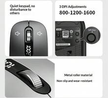 Lenovo M243 Wireless Mouse, Rechargeable With Battery Display, Bluetooth Dual-Mode, Quiet Operation For Office Use - View 5