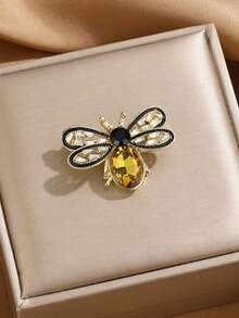 1pc Creative Delicate Bee Brooch, Fashionable Versatile Clothing Accessory Pin - Multicolor - View 5