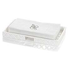 Quilted Mirror Vanity Tray 10.1Ó x 6.1Ó x 0.9Ó Ð Decorative Cosmetics Organizer- Durable Resin- Best Bathroom Trays for Arranging Perfume/ Jewelry/ Makeup- Elegant Bathroom Accessories - Espejo acolchado - Ver 5