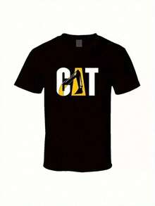 CAT Caterpillar Excavator Machinery Heavy Excavation 220g T-Shirt 100% Cotton T-Shirt - màu đen - Xem 8