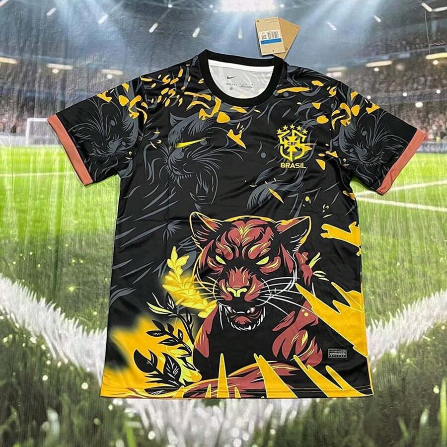 Men T-Shirts - 2627 Brazilian  Edition (Black and Yellow) - View 1
