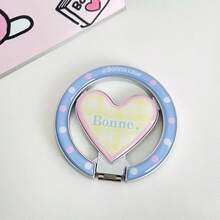 1pc Colorful Heart-Shaped Magnetic Magsafe Phone Holder, Foldable Portable Desktop Stand, Niche Korean Style - Multicolor - View 8