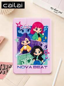 1 buah Casing Pelindung Tablet Desain Karakter Kartun, Kompatibel dengan iPad 10.2 Inci 2021/2020 Generasi ke-10/ke-9/ke-8, (A16) 11 Inci Generasi ke-11 2025, Galaxy Tab A8 10.5 Inci 2022, Pelindung Tablet dengan Slot Pensil, Fitur Tidur/Bangun Otomatis - MultiWarna - View 4