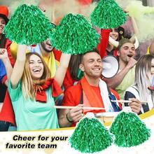 2pcs, Brightly Colored Cheerleading Pom Pom Set, Perfect For Sports Events, Team Encouragement Gatherings, School Dance Celebrations, Birthdays, Christmas And Other Holiday Occasions, Suitable For Football, Basketball And Sports Events - Perfect As Party Accessories - Multicolor - View 4