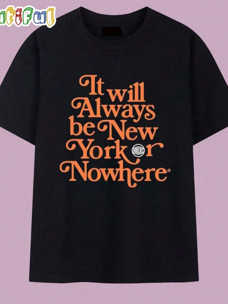 Ny Knicks It Will Always Be Ny Nowhere T Shirt 2 - 黑色 - 查看 1