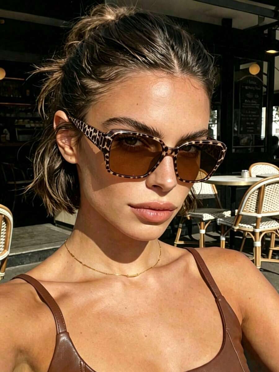 1 pieza Gafas de moda con clip para miopía, gafas de conducir para mujer - Multicolor - Ver 1