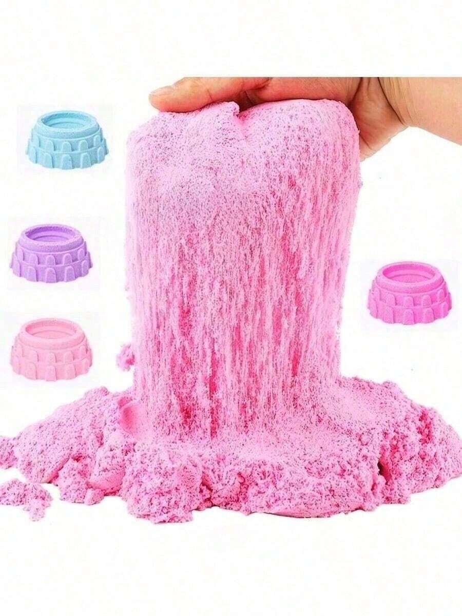 500g Juego de Arena Mágica, Juguete de Arena Realista, Diversión y Limpieza Juego Sensorial, Juego de Arena Mágica, Juguete de Arena Realista, Interesante Juego Sensorial Libre de Polvo, Actividades Sensoriales Creativas de Arena - Multicolor - Ver 1
