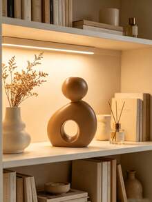 1pc Modern Hollow Abstract Resin Sculpture, Matte Finish Decorative Figurine, Versatile Home Decor, Suitable For Minimalist To Bohemian Style, Perfect For Bookshelf, Desk, Vanity And Shelf Decoration, Enhancing Living Space With Subtle Elegance And Artistic Flair - Multicolor - View 10