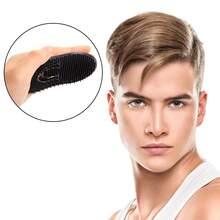 6 pièces Brosse portative douce pour la paume, brosse à shampooing, peigne de massage, brosse de massage du cuir chevelu (Noir) - Noir - Voir 5