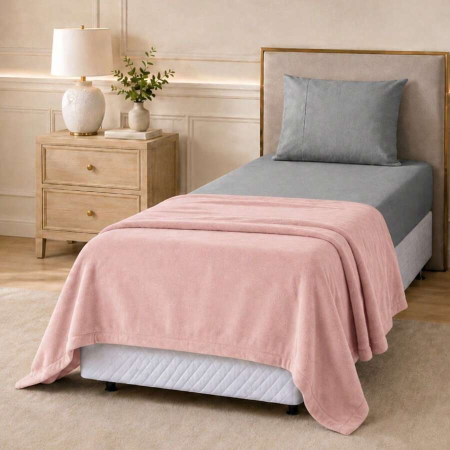 Microfiber Fleece Blanket, 180 Thread Count, Ultra Soft, 1 Piece, Velvety Touch, Single, Double, Queen - 羅莎 - 查看 1