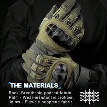 1 Pair Unisex Outdoor Full Finger Touchscreen Hard Shell Tactical Gloves, Suitable For Sports, Motorcycle Riding, Climbing - White - View 8
