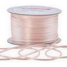 2mm Champagne Braided Silk Cord For Macrame, Jewelry Making, And DIY Crafts - 55 Yards - Black - View 3