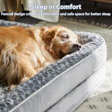 Camas para perros grandes sofá cama para perros grandes S-1 cama lavable para perros con forro impermeable y parte ferior antideslizante sofá ortopédico de espuma de huevo para dormir mascotas cama para mascotas para perros grandes - L36276,5 pulgadas - Ver 3